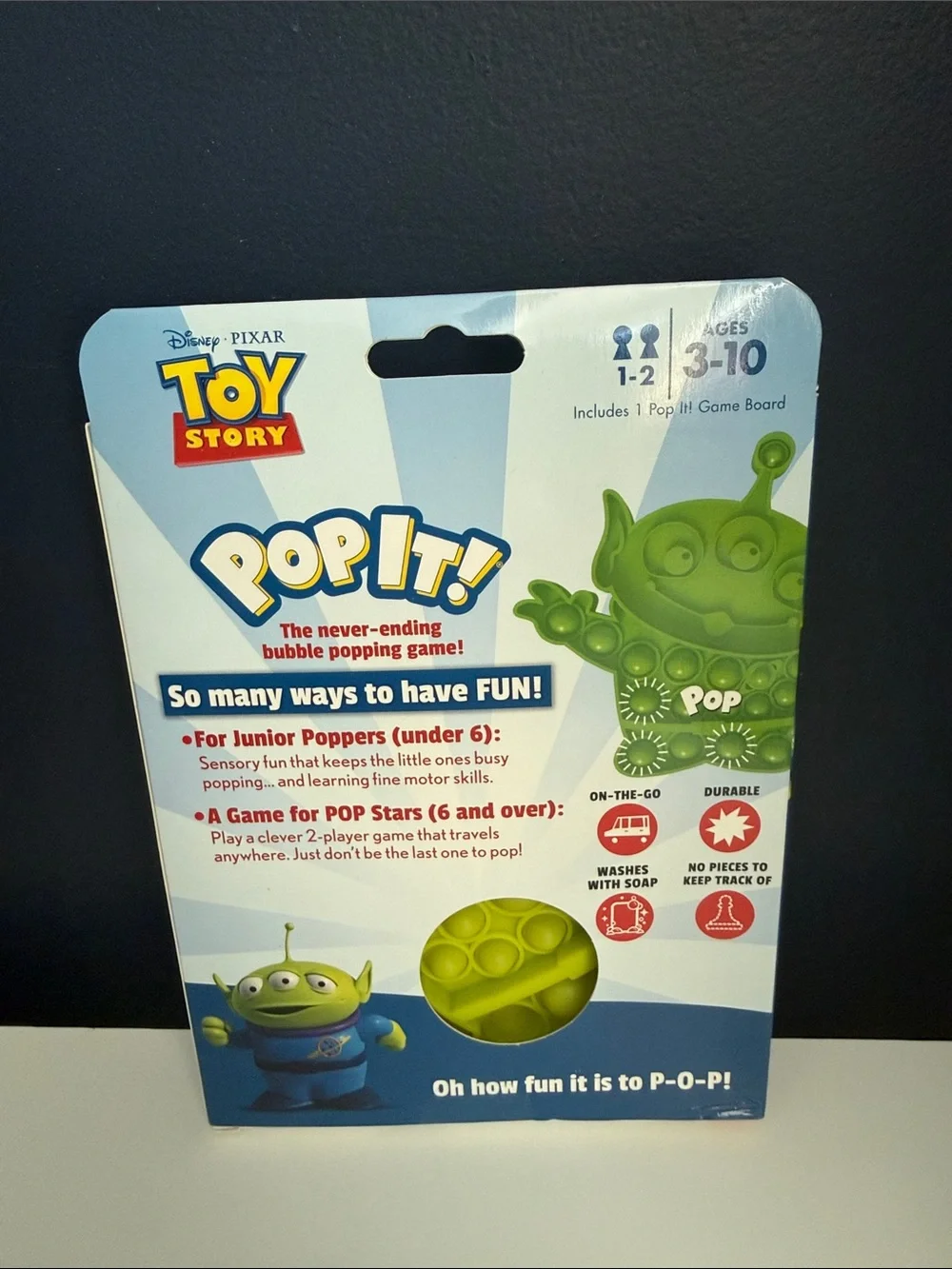 Disney Toy Story Green Alien Pop It! Fidget Toy